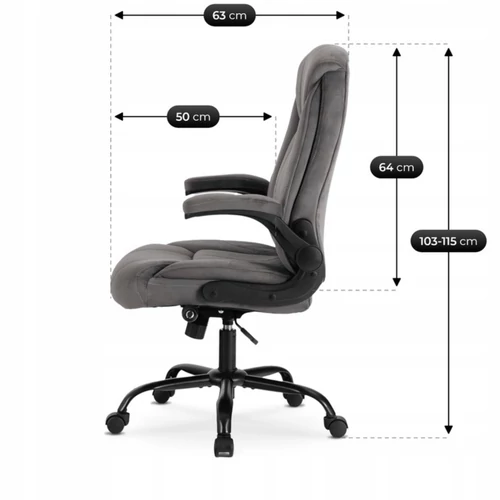 COMFORT Szürke Bársony Forgófotel