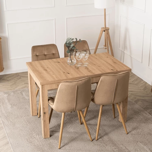 SKUBI kihúzható asztal artisan tölgy lappal