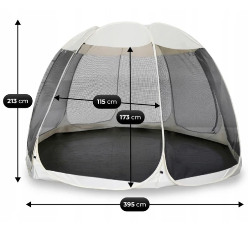 Pawilon CAMA 395 cm Altana Ogrodowa Beż/Fekete
