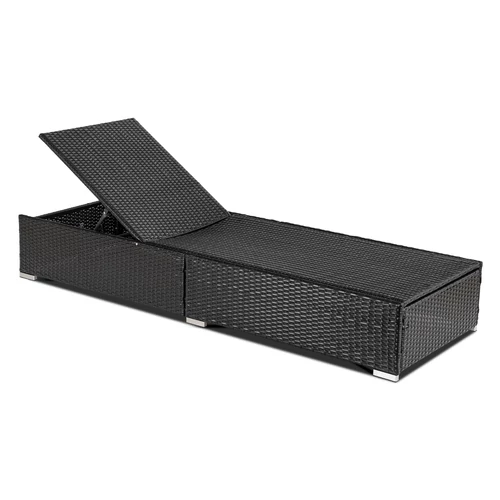 Kerti napágy LARGO Fekete/Barna Technorattan