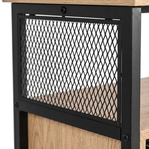 ARLO polcos komód 100 cm, tölgy/fekete