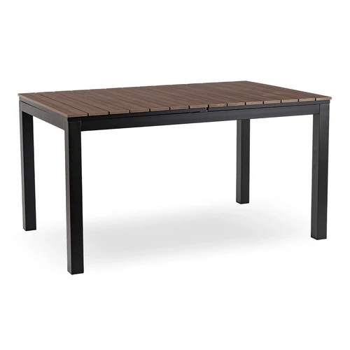 Kerti bútorkészlet Asztal ARGOS 160-260 cm Orzech i 4 Fotele FRESNO Czarne