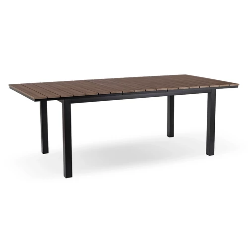 Kerti bútorkészlet Asztal ARGOS 160-260 cm Orzech i 8 Foteli FRESNO Feketech