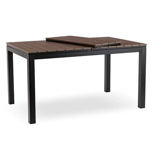 Kerti bútorkészlet Asztal ARGOS 140-180 cm Orzech i 6 Foteli FRESNO Feketech