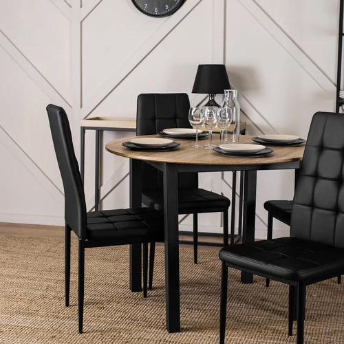 Elegáns fekete szék a modern otthonokhoz