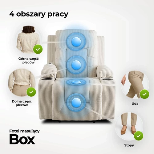 Stílusos bézs színű relaxáló szék