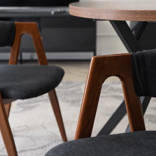 Modern design diófa és fekete kombináció.  RUIZ Szék Fekete/Diófa