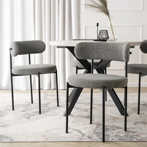 Elegáns szürke boucle ülés
