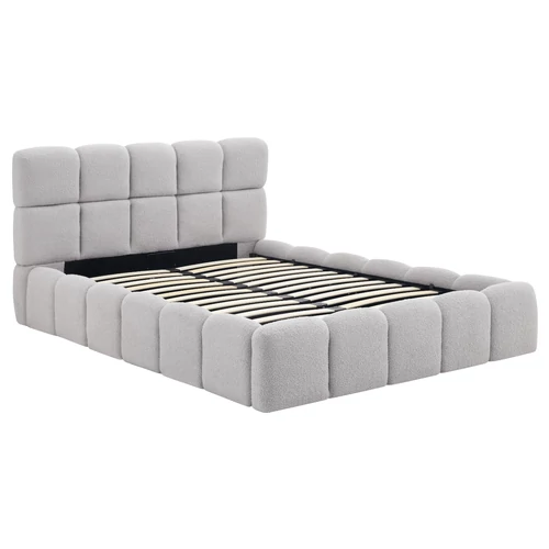 Ágy 140x200 MURCJA tárolóval szürke Boucle