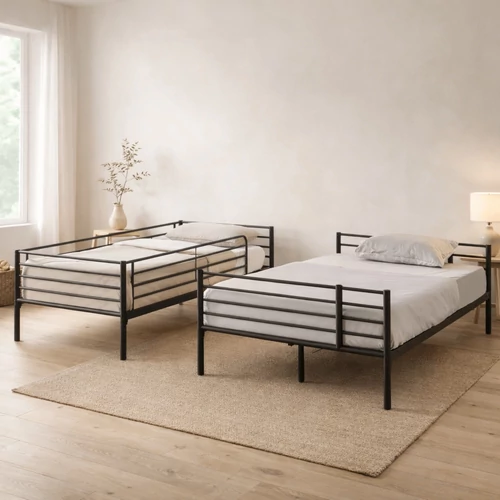 Elegáns fekete színű  90x200 cm méretű gyerekágy