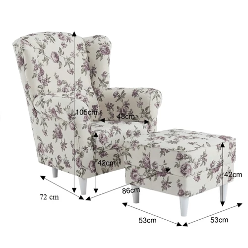 Rose 18 - ASTRID fotel puff