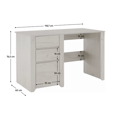 Fehér craft PC asztal típusa ANGEL