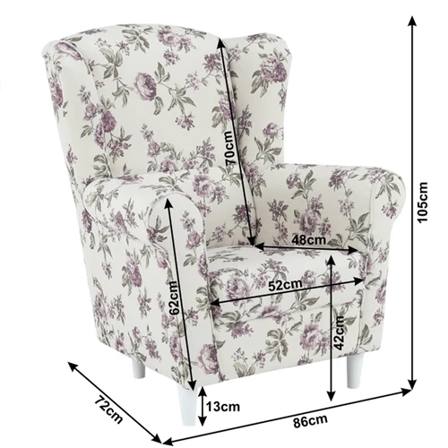 Komfortos Charlotte fotel rose