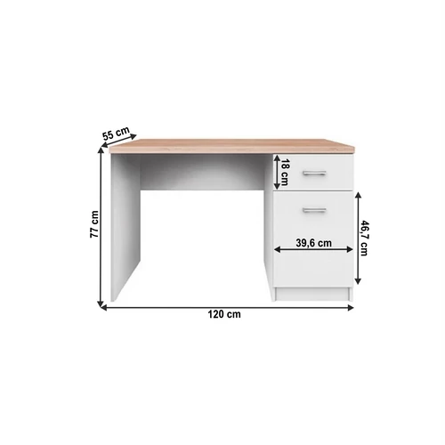 Elegáns PC asztal laminált felüppel