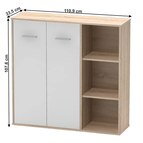 MAURUS NEW MA32 sonoma tölgy/fehér színű szekrény