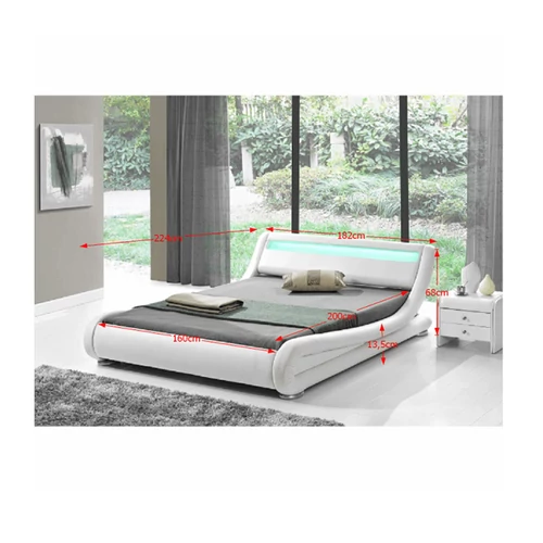 FILIDA modern ágy RGB LED-del