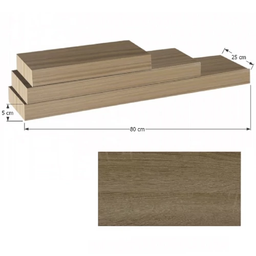 GANA FY 11044-4 80 tölgy polc  80x25 cm