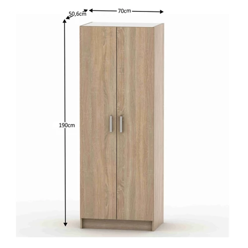 2-ajtós bútorfelszerelés  modern design.  Tölgy sonoma színben  praktikus és stílusos megoldás.
