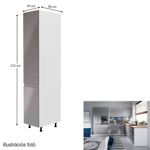 AURORA D40SP élelmiszer szekrény fehér/szürke