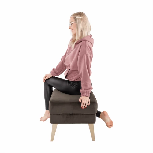 Rattan puff  RODÉZA – bükkös megjelenés