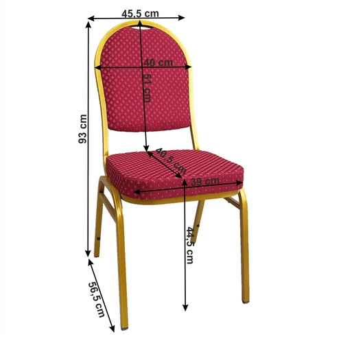 Rakácsolható szék piros/arany festéssel  modern design.
