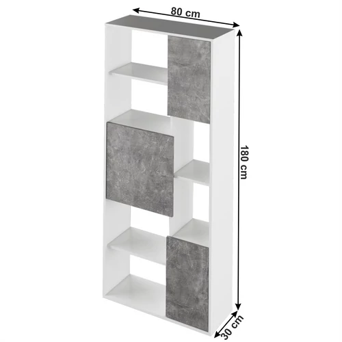 ULIMI beton elemekkel – Elegáns dizájn Regálé fehér/beton kombináció  ULIMI márkájától