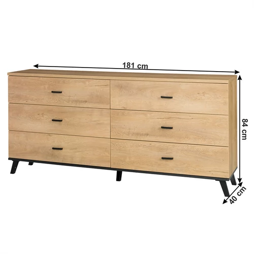 Elegáns tölgy fa komód  modern design