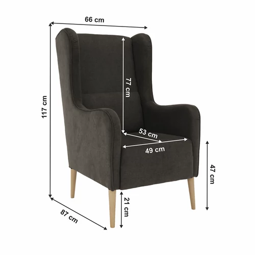 Modern barna fotel BREDLY