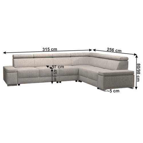 Modern design szürkésbézs színben.  Boby ülőgarnitúra taupe