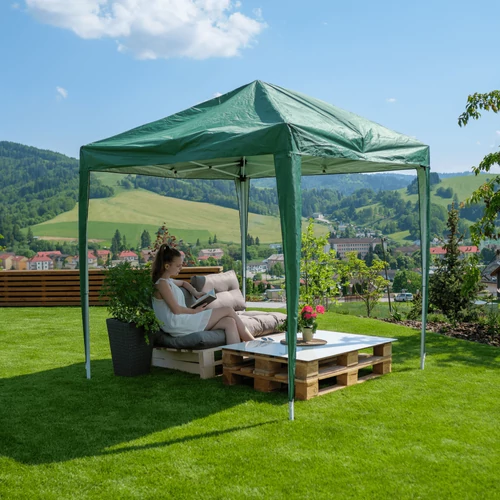 Zöld kerti pavilon 2x2m