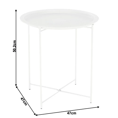 Minimalista asztal tálcával