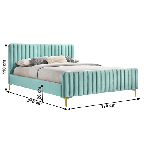KAISA neo mint/króm arany matt ágyráccsal