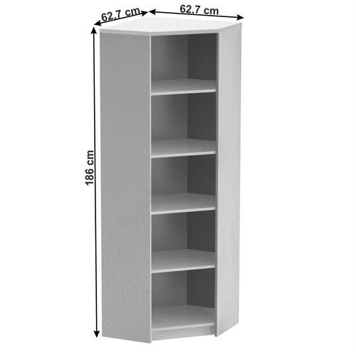 Modern design sarokpolc fehér színben