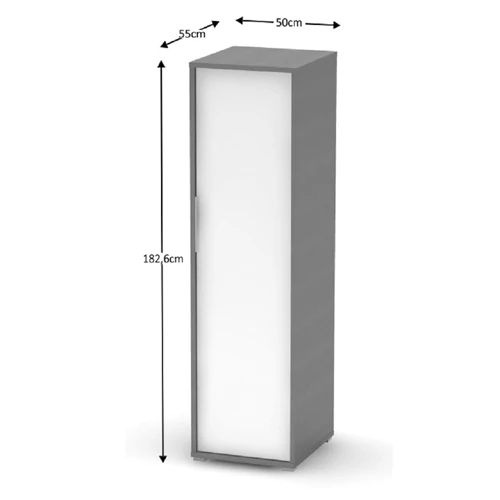RIOMA NEW TYPE 20 - Elegáns és modern szekrény a kertbe vagy teraszra.  Ruhásszekrény  grafit/fehér
