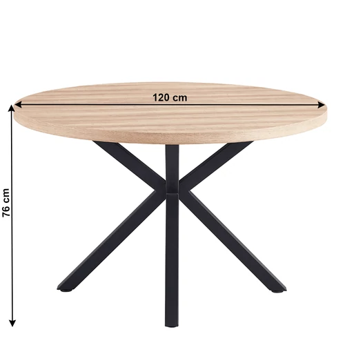 Elegáns étkezési megoldás 120 cm átmérővel