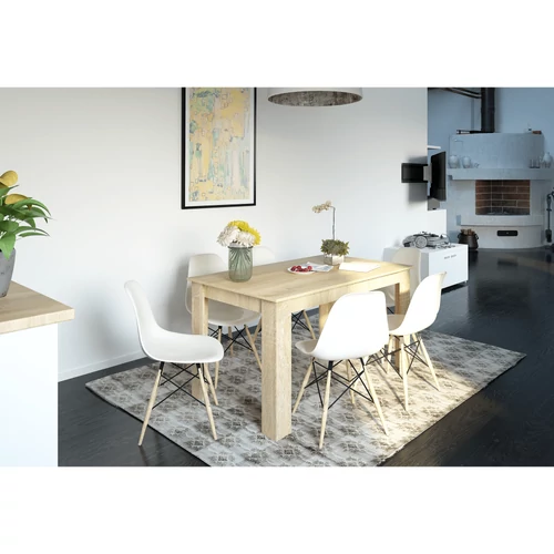 Elegáns és strapabíró étkezési megoldás 140x80 cm méretben.  GENERAL NEW étkezőasztal  tömör tölgyfa