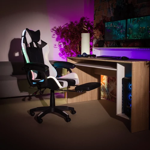 Színesíts a munkádat JOVELA gamer szék fekete/fehér