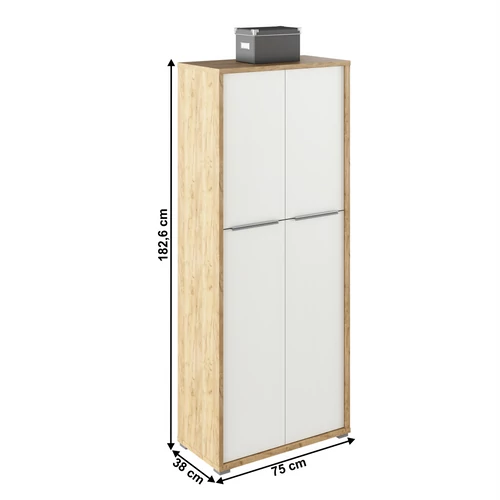 Modern design és funkcionális tárolás  artisan tölgy/fehér kivitelben.
