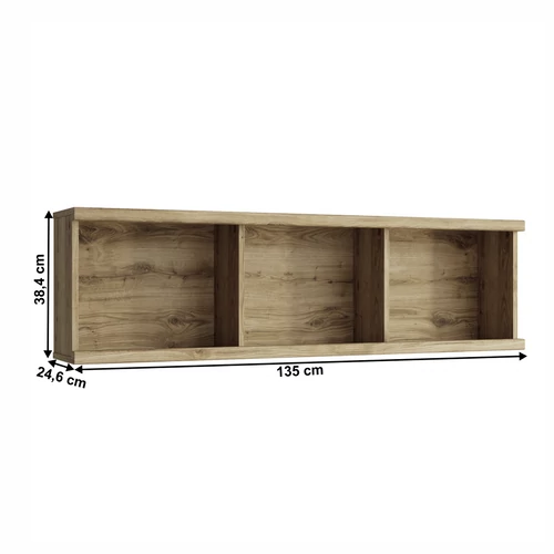 Tölgyfa polc  135 cm magas.