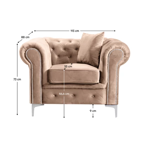 Elegánsabb megjelenés a világosbarna velvet szövellel