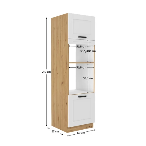 LULA 60 DPM-210 2F – fehér/tölgy
