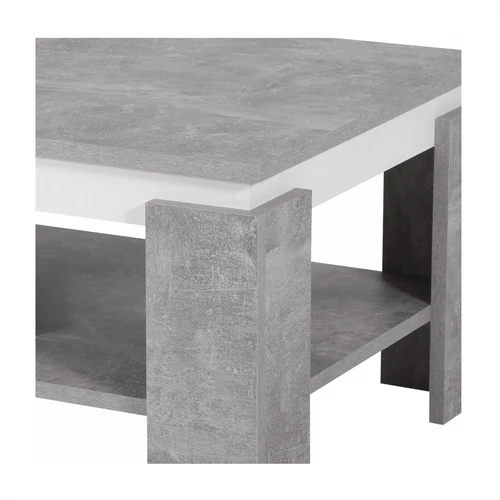 PIANI beton/fehér dohányzóasztal