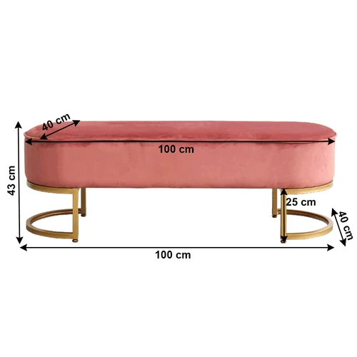 Rózsaszín velvet pad a MIRILA NEW kollekcióból