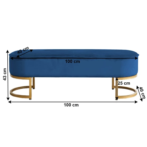 Elegáns kék velvet pad a MIRILA NEW kollekcióból