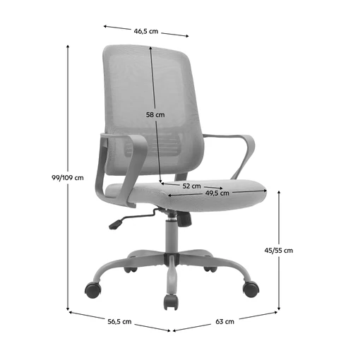 SALOMO TYP 2 szürke irodai szék
