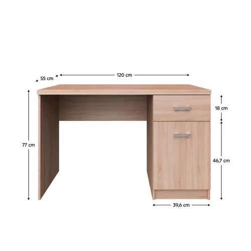 Elegáns és strapabíró asztal a modern otthonodhoz.  TOPTY TYP 36 1D1S/120 asztal