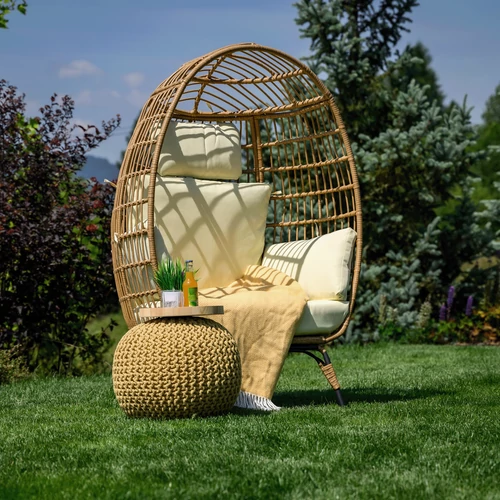 Rattan KARMEN fotel természetes kivitelben