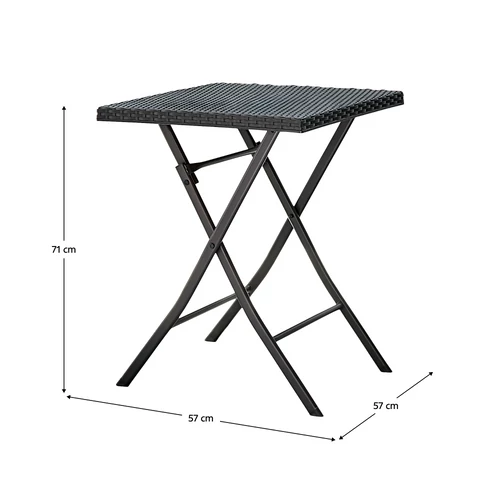 Fekete kerti rattan szett