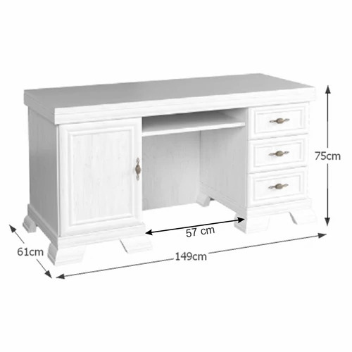 Elegáns sosnább fa bútor  modern design.  KORA KORA New íróasztal