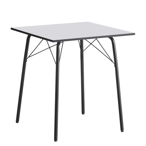 Elegáns étkezőasztal fehér-fekete kombinációban